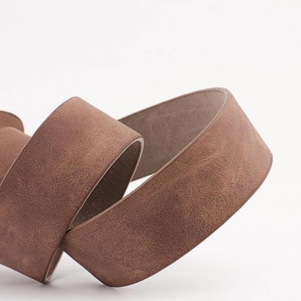NEW Faux Vegan Leather Belt in Brown Coffee Chocolate #AG/1 - Picture 13 of 14